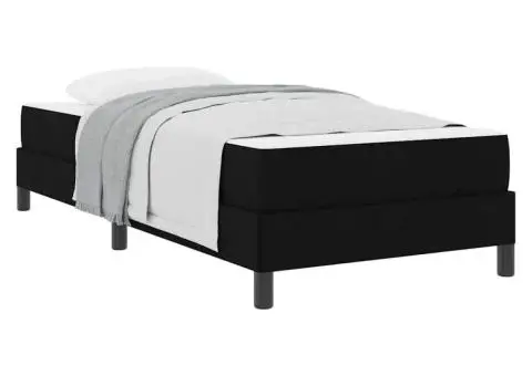 Pat cu arcuri Altele Negru 80 x 200 cm țesătură - 3/5