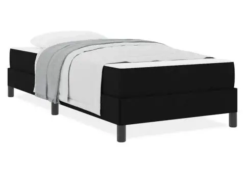 Pat cu arcuri Altele Negru 80 x 200 cm țesătură - 4/5