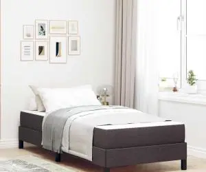 vidaXL Pat cu arcuri Altele Maro închis 80 x 200 cm țesătură