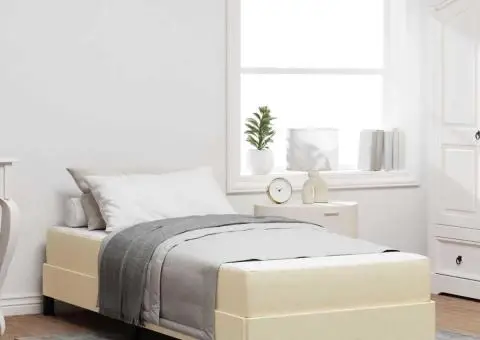 Pat cu arcuri Altele Crem 80 x 200 cm țesătură - 1/5