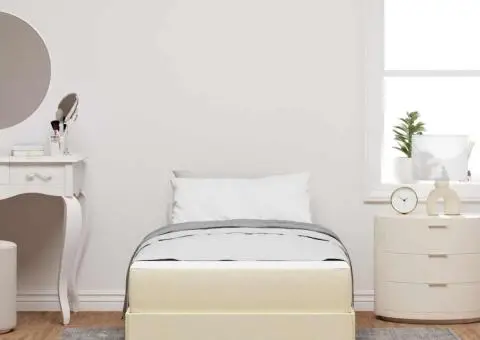 Pat cu arcuri Altele Crem 80 x 200 cm țesătură - 5/5