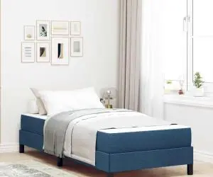 vidaXL Pat cu arcuri Altele albastru 80 x 200 cm țesătură