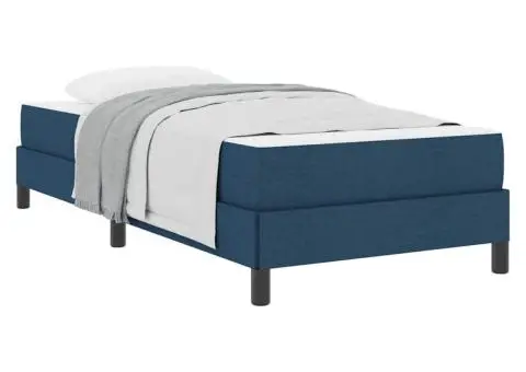 Pat cu arcuri Altele albastru 80 x 200 cm țesătură - 3/5