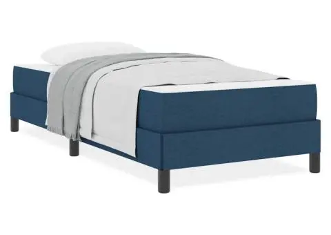 Pat cu arcuri Altele albastru 80 x 200 cm țesătură - 4/5