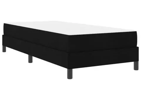 Pat cu arcuri Altele Negru 90 x 190 cm țesătură - 2/5