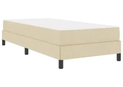 Pat cu arcuri Altele Crem 90 x 200 cm țesătură - 2/5