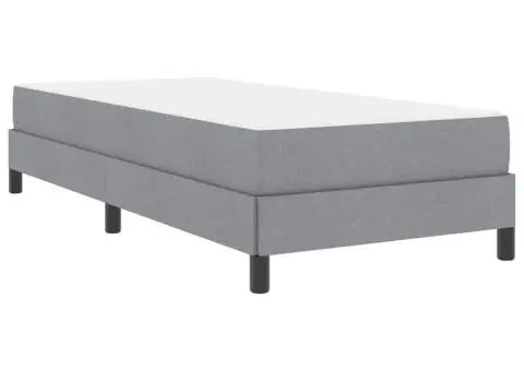 Pat cu arcuri Altele Gri deschis 100 x 200 cm țesătură - 2/5