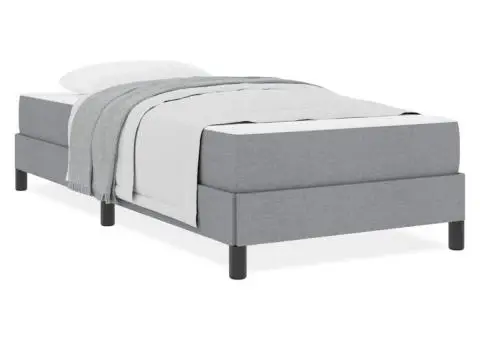 Pat cu arcuri Altele Gri deschis 100 x 200 cm țesătură - 4/5