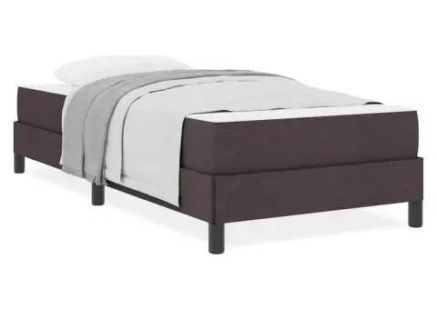 Pat cu arcuri Altele Maro închis 100 x 200 cm țesătură - 4/5