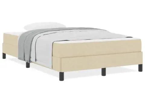 Pat cu arcuri Altele Crem 120 x 190 cm țesătură - 4/5