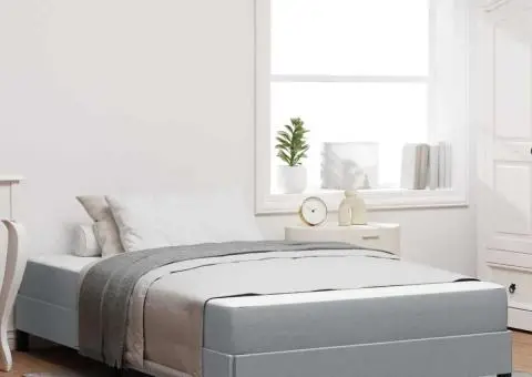 Pat cu arcuri Altele Gri deschis 120 x 200 cm țesătură - 1/5