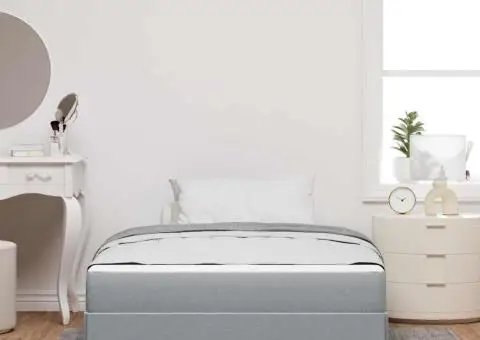 Pat cu arcuri Altele Gri deschis 120 x 200 cm țesătură - 5/5