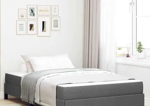 Pat cu arcuri Altele Gri închis 120 x 200 cm țesătură - 1/5