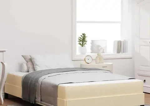 Pat cu arcuri Altele Crem 120 x 200 cm țesătură - 1/5