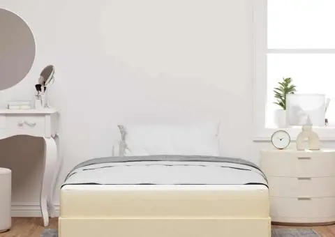 Pat cu arcuri Altele Crem 120 x 200 cm țesătură - 5/5