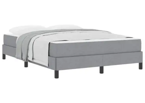 Pat cu arcuri Altele Gri deschis 140 x 200 cm țesătură - 3/5