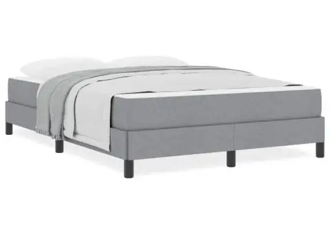 Pat cu arcuri Altele Gri deschis 140 x 200 cm țesătură - 4/5