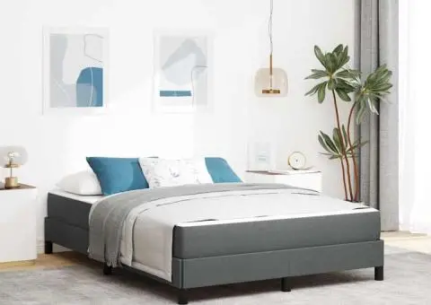 Pat cu arcuri Altele Gri închis 140 x 200 cm țesătură - 1/5