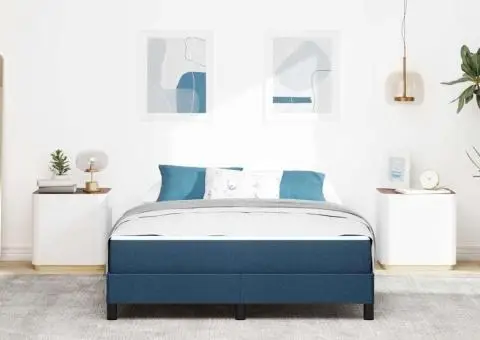 Pat cu arcuri Altele albastru 140 x 200 cm țesătură - 5/5