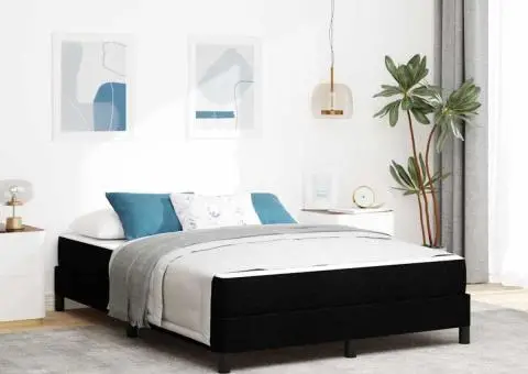 Pat cu arcuri Altele Negru 160 x 200 cm țesătură - 1/5