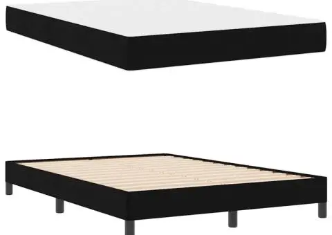 Pat cu arcuri Altele Negru 160 x 200 cm țesătură - 5/5