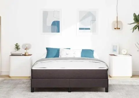 Pat cu arcuri Altele Maro închis 160 x 200 cm țesătură - 5/5