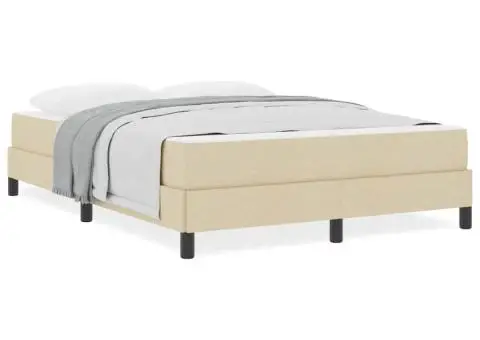 Pat cu arcuri Altele Crem 160 x 200 cm țesătură - 4/5