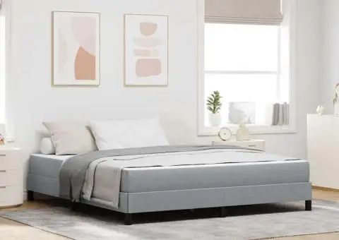 Pat cu arcuri Altele Gri deschis 180 x 200 cm țesătură - 1/5