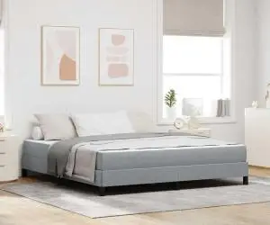 vidaXL Pat cu arcuri Altele Gri deschis 180 x 200 cm țesătură