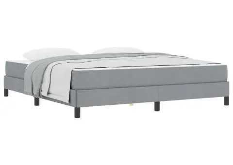 Pat cu arcuri Altele Gri deschis 180 x 200 cm țesătură - 3/5