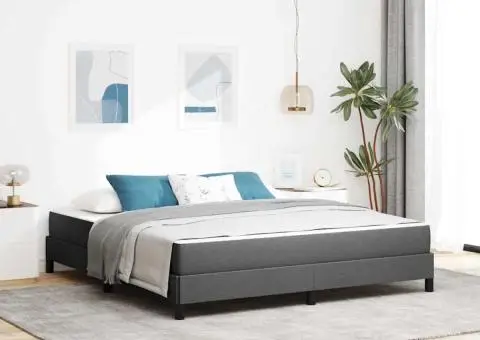 Pat cu arcuri Altele Gri închis 180 x 200 cm țesătură - 1/5