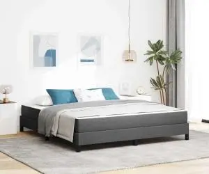 vidaXL Pat cu arcuri Altele Gri închis 180 x 200 cm țesătură