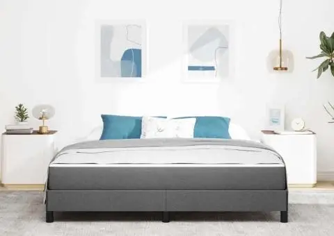 Pat cu arcuri Altele Gri închis 180 x 200 cm țesătură - 5/5