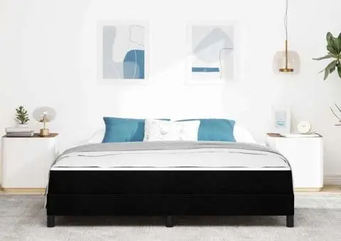 Pat cu arcuri Altele Negru 180 x 200 cm țesătură - 5/5