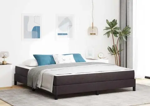 Pat cu arcuri Altele Maro închis 180 x 200 cm țesătură - 1/5