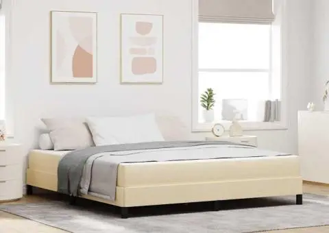 Pat cu arcuri Altele Crem 180 x 200 cm țesătură - 1/5