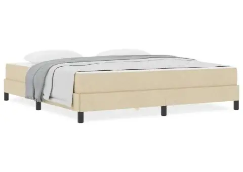 Pat cu arcuri Altele Crem 180 x 200 cm țesătură - 4/5