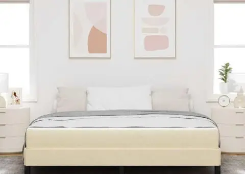 Pat cu arcuri Altele Crem 180 x 200 cm țesătură - 5/5