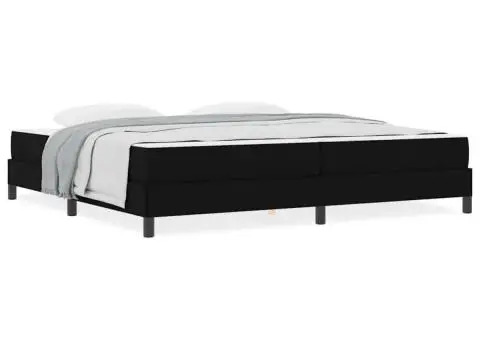 Pat cu arcuri Altele Negru 200 x 200 cm țesătură - 4/5