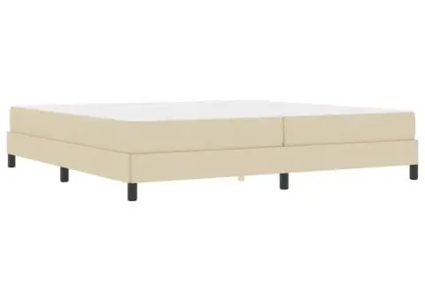 Pat cu arcuri Altele Crem 200 x 200 cm țesătură - 2/5