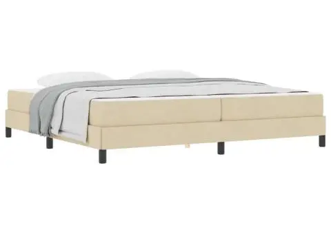 Pat cu arcuri Altele Crem 200 x 200 cm țesătură - 3/5