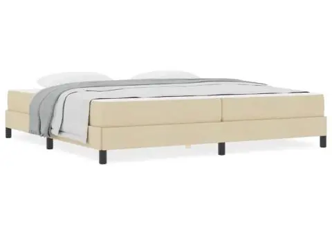 Pat cu arcuri Altele Crem 200 x 200 cm țesătură - 4/5