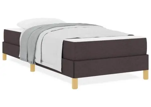 Pat cu arcuri Maro 80 x 200 cm Țesătură, Lemn Ingineresc - 4/5