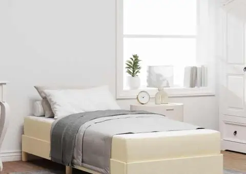 Pat cu arcuri Crema, Marron 90 x 190 cm - 1/5