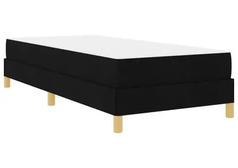 Pat cu arcuri Negru, Marron 90 x 200 cm - 2/5