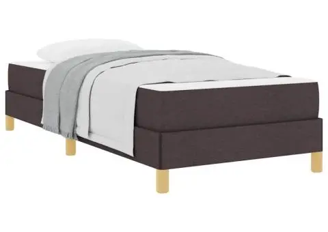 Pat cu arcuri Maro 90 x 200 cm Țesătură, Lemn Ingineresc - 3/5