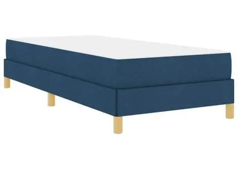 Pat cu arcuri Taupe, Maro 90 x 200 cm Țesătură, Lemn Ingineresc - 2/5