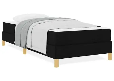 Pat cu arcuri Negru, Marron 100 x 200 cm - 4/5