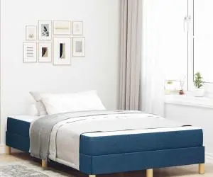 vidaXL Pat cu arcuri Taupe, Maro 120 x 200 cm