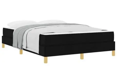 Pat cu arcuri Negru, Marron 160 x 200 cm - 3/5